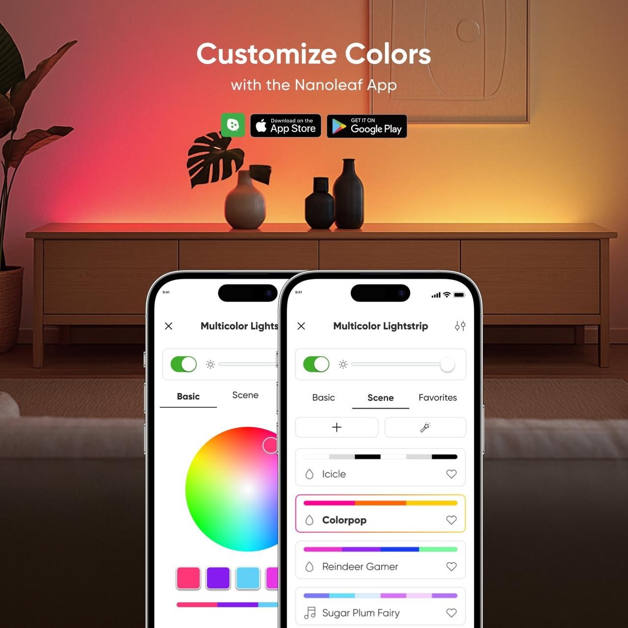 Nanoleaf Essentials Matter HD Multicolor Lightstrip (16.4ft) – Smart RGBIC LED S