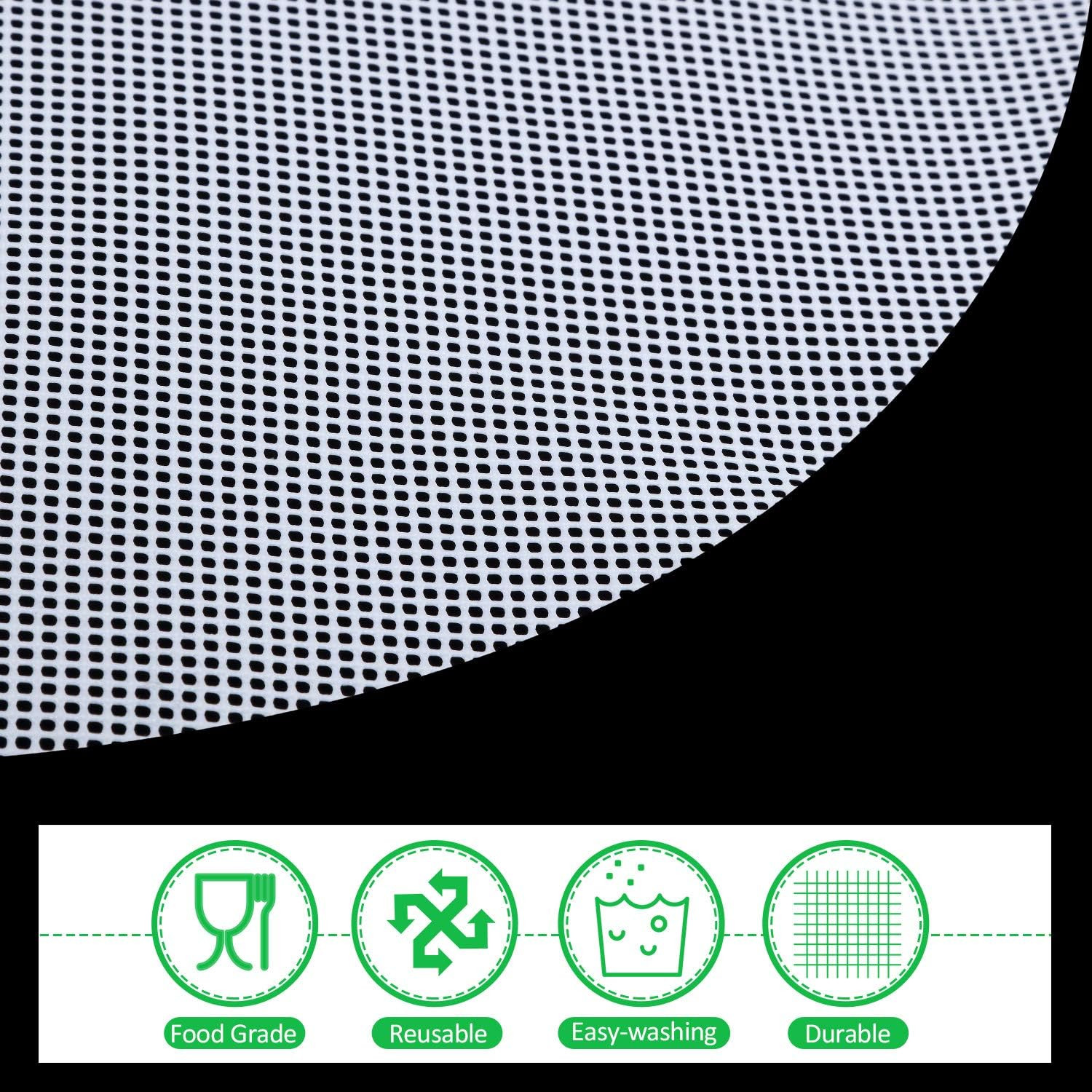 4 Pcs 13 Inch round Silicone Dehydrator Sheets Non Stick Food Dehydrator Mats Re