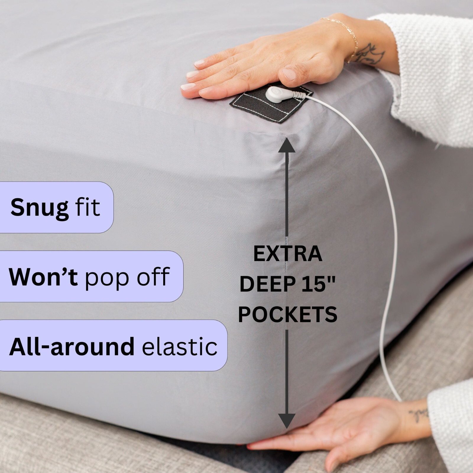 Fitted Grounding Sheets, 20% Silver + Organic Tensel, Silky Soft MADE IN USA