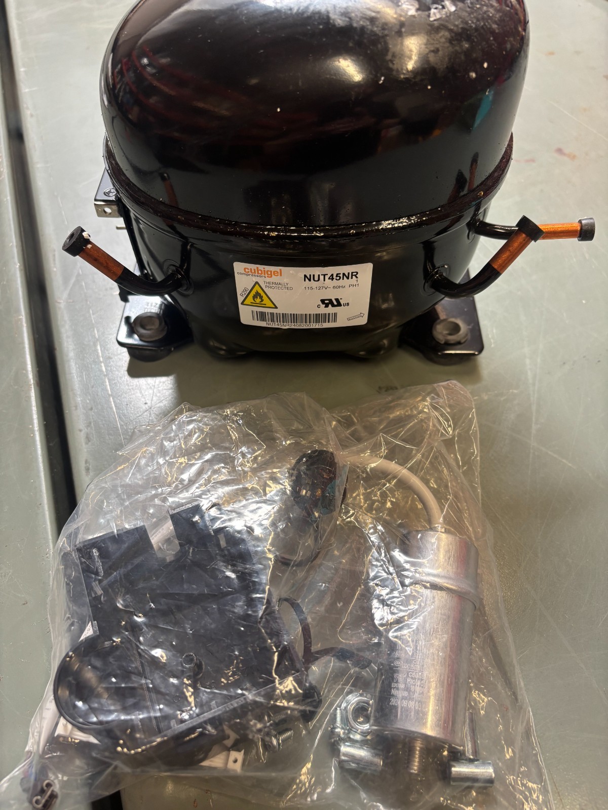 Atosa W0201042 Compressor, Cubigel NUT45NR1 (MISSING RELAY!!!)