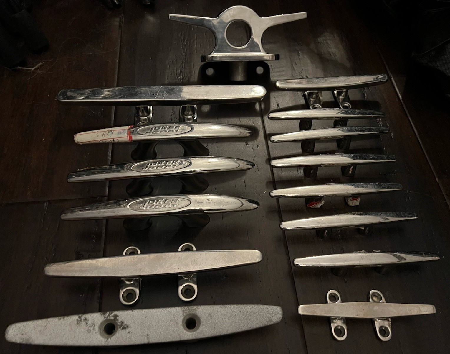 Lot of 15 Stainless Steel Marine Boat Cleats & Anchor Cleat Assorted Sizes NEW