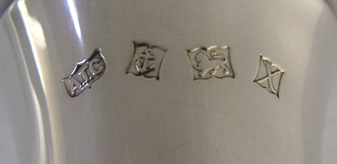 103g MID CENTURY MODERN STERLING SILVER GOBLET CHALICE CUP 1972 BARWARE