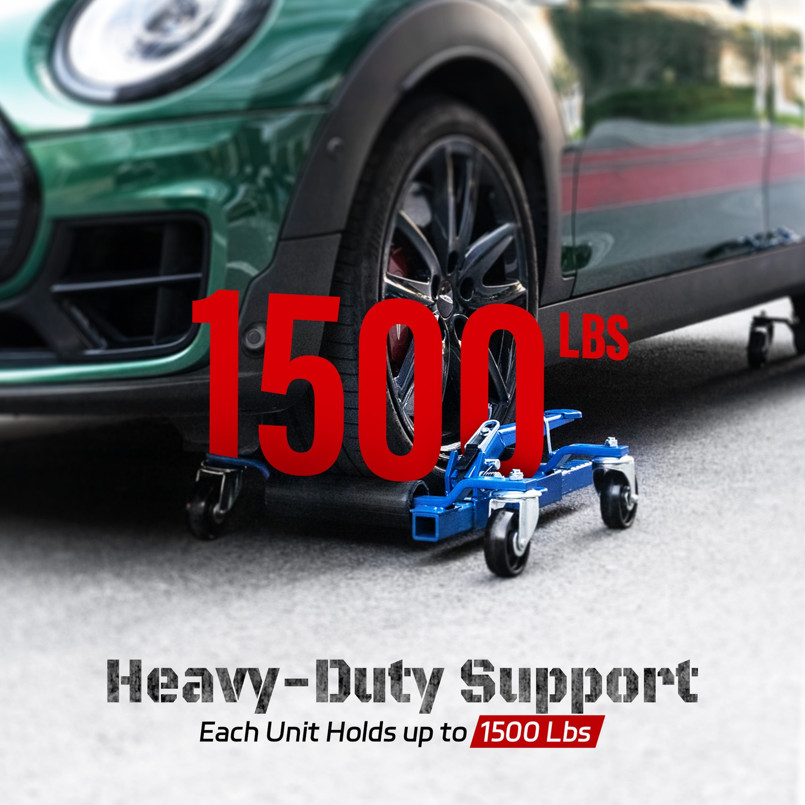 Car Dolly Jack Set of 4 Mechanical 1500-lbs Wheel Dolly for Vehicle Position