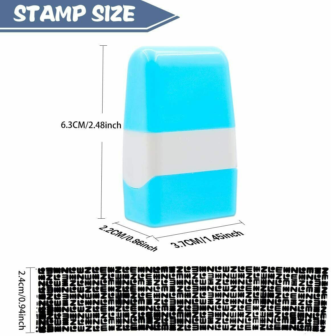 Pack 2 Identity Theft Protection Roller Stamp Guard ID Privacy Confidential Data