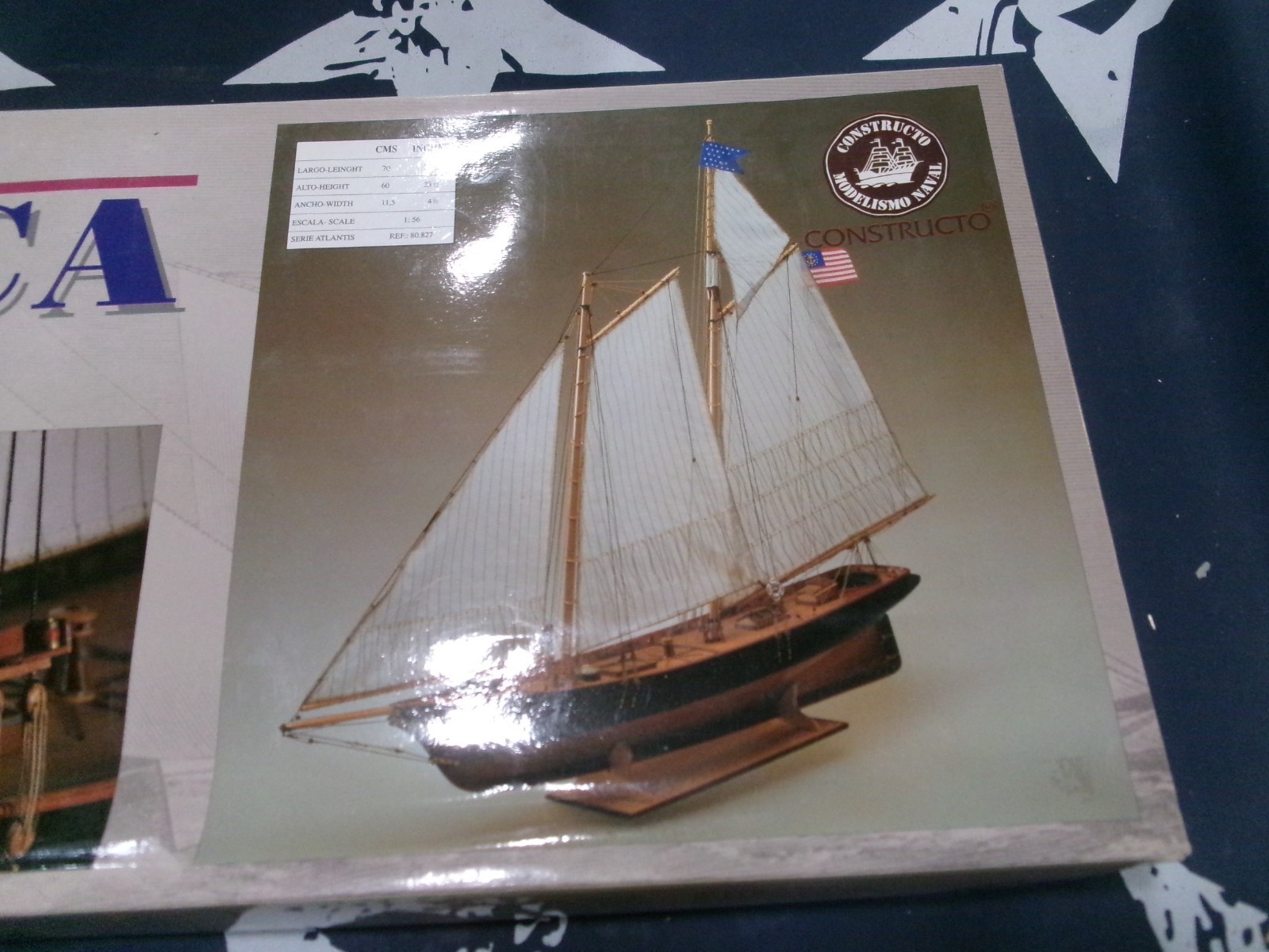 Constructo America New York 1851 Model Wooden Ship Kit (Read Description)