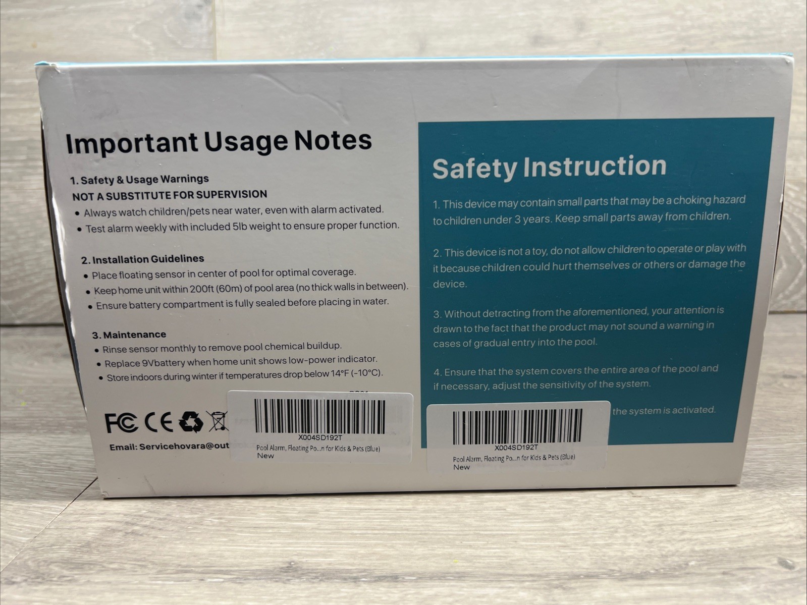Hovara Floating Pool Safety Alarm Loud 110dB for Inground Above Ground Pool Blue