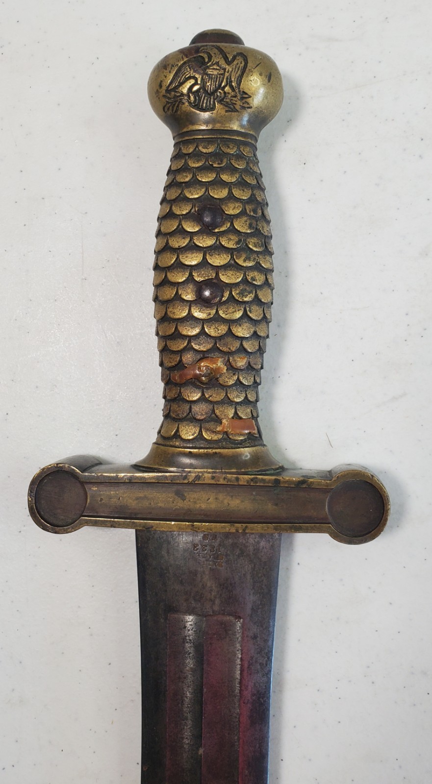 M1832 Foot Artillery Sword -- Dated 1833 -- Samuel Huse, Newburyport -- RARE