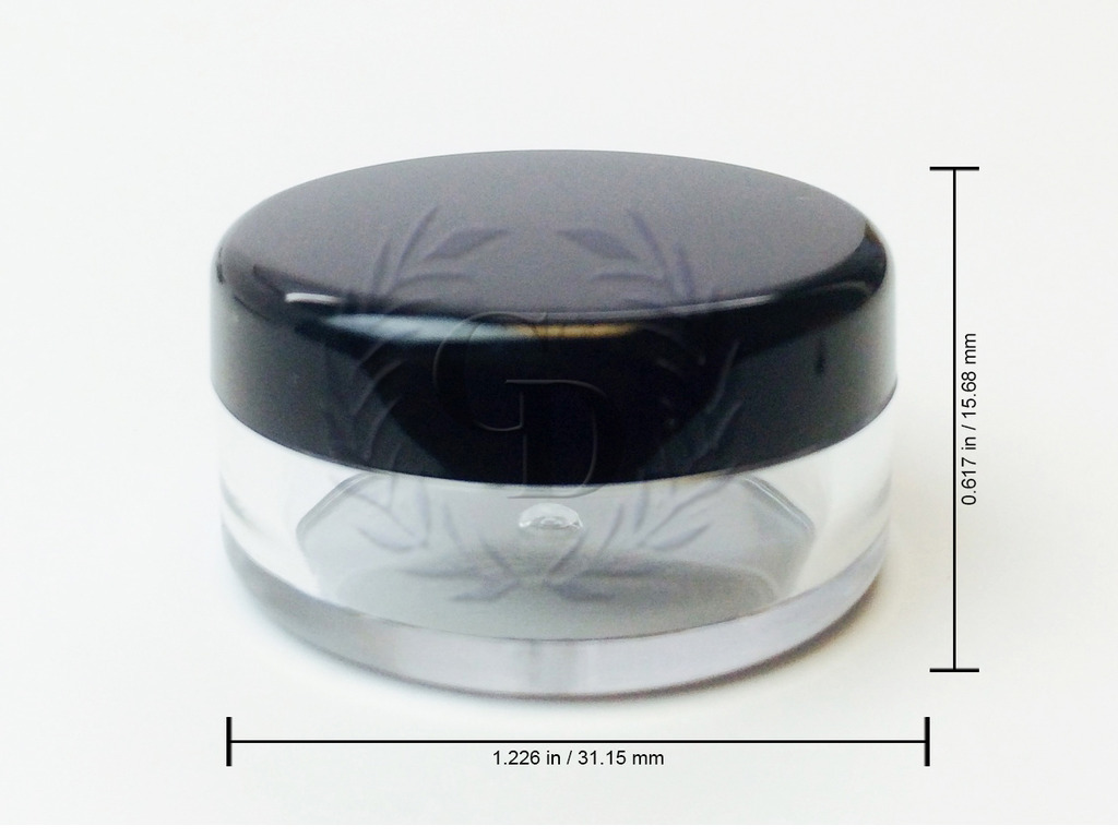 25 Pack 5G 5ML Cosmetic Small Sample Plastic Jars Clear cream Makeup BPA Free