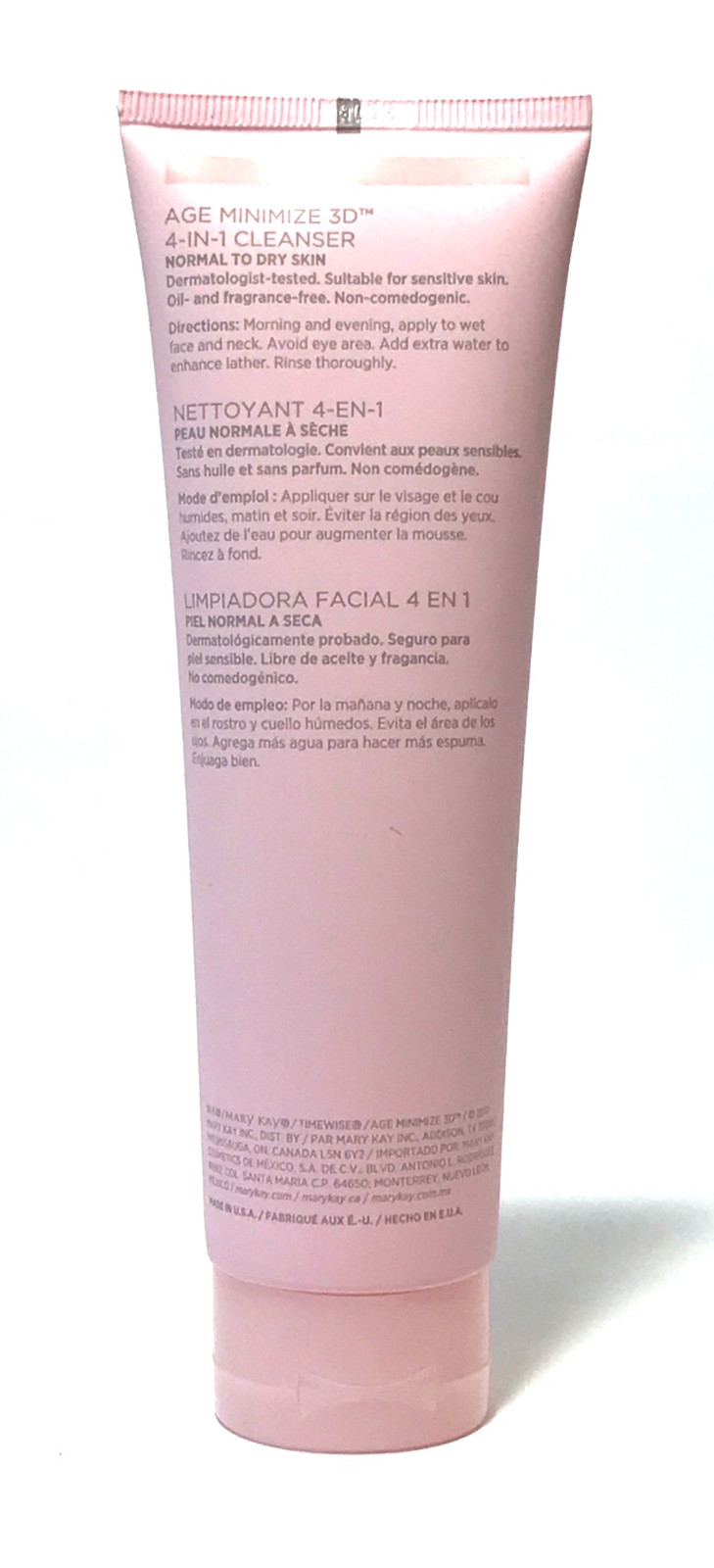 MARY KAY TIMEWISE AGE MINIMIZE 3D~4-IN-1 CLEANSER~NORMAL TO DRY~DISCONTINUED