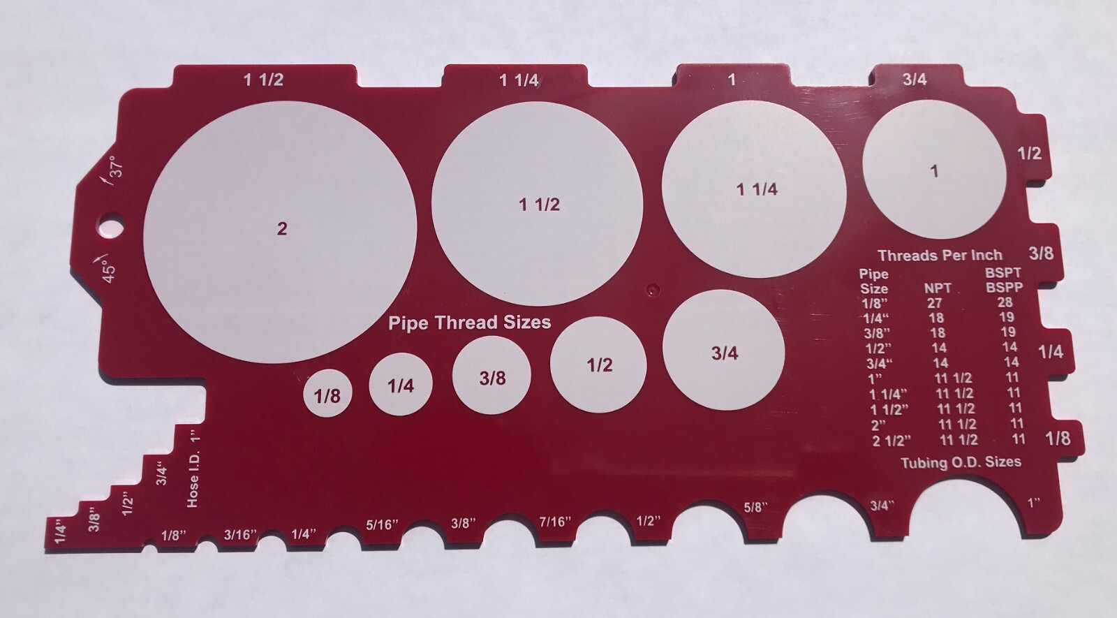 Pipe & Tubing & Hose Sizing Gauge