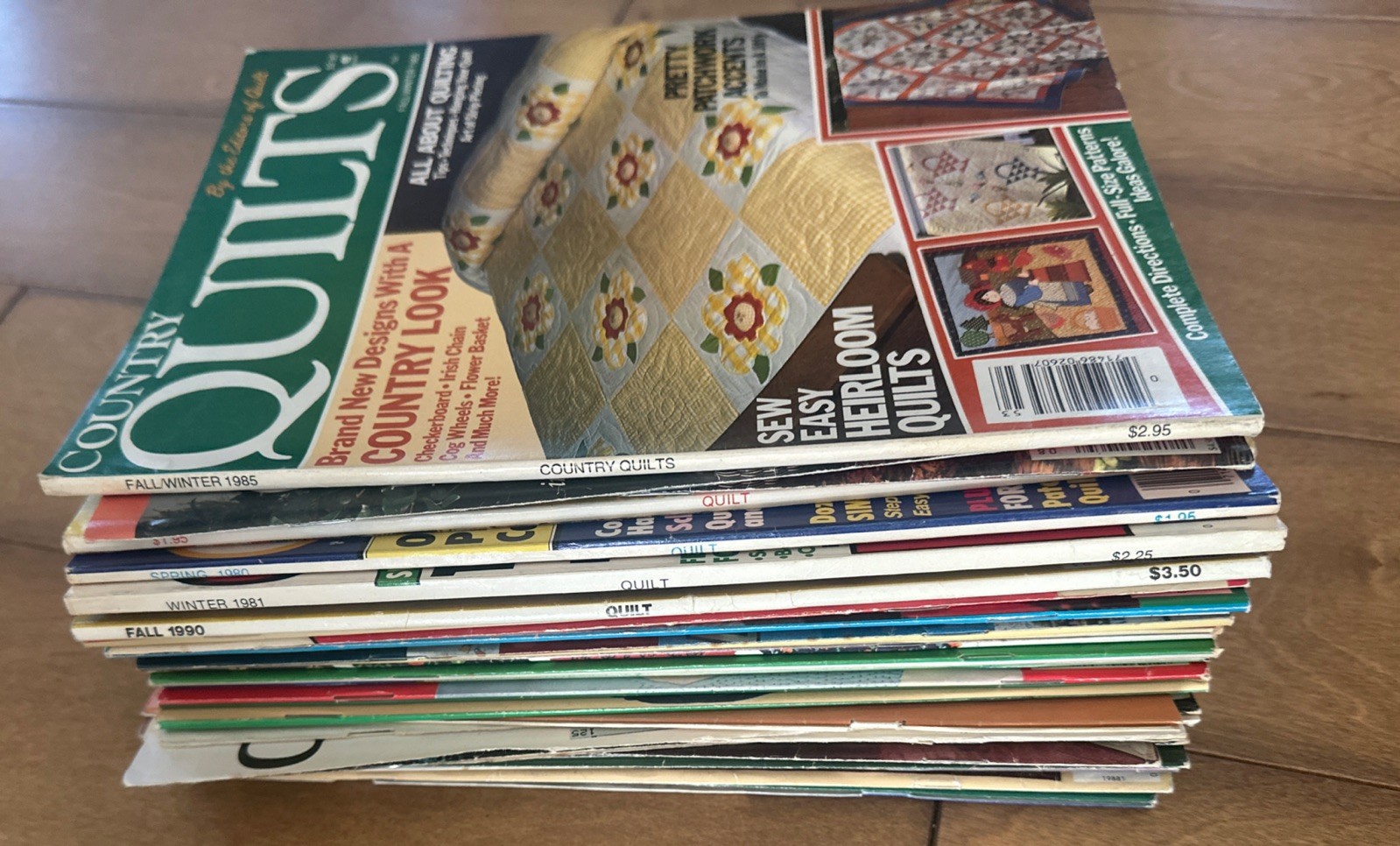 ~30 Quilting/Stitching Magazines most 1980's Quilter's Newsletter 1980-90