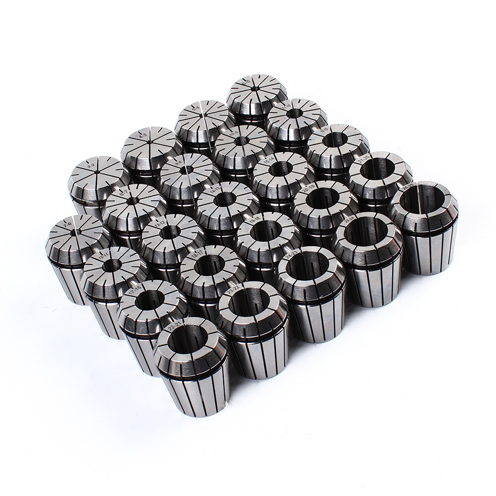 24pcs ER40 Collet Set Metric Size High Precision Spring Clamping Collet Kit New