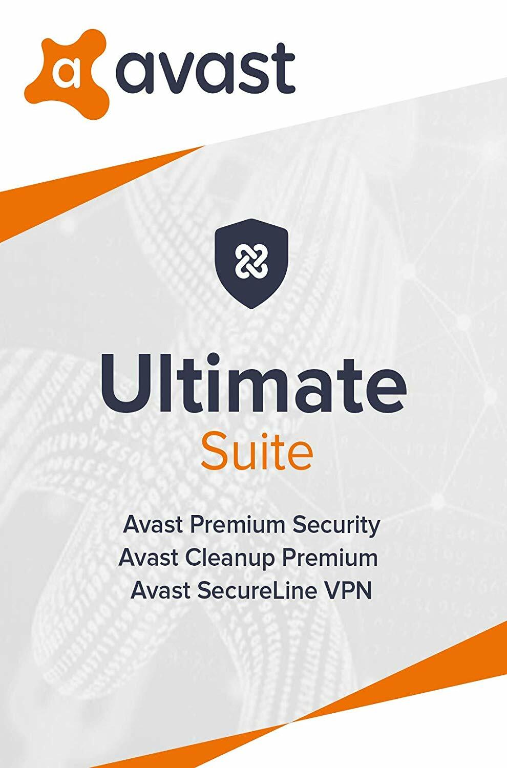 AVAST Ultimate 2024 1 PC 1 Jahr | Vollversion/Upgrade Antivirus 2023 DE avast!