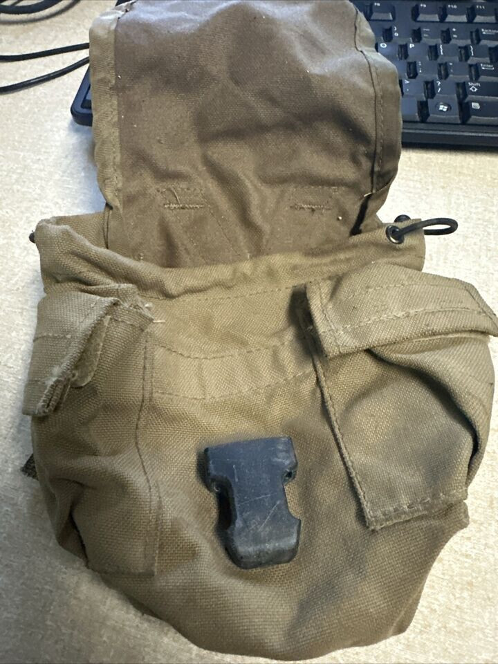 USMC USGI MOLLE 1 qt Canteen General Purpose Pouch Cover Coyote Brown DAMAGED
