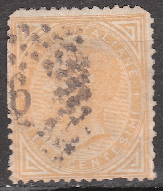 ITALY Postage Stamp - 1863 - 10c King Victor Emmanuel II (Sc. #27) - Used