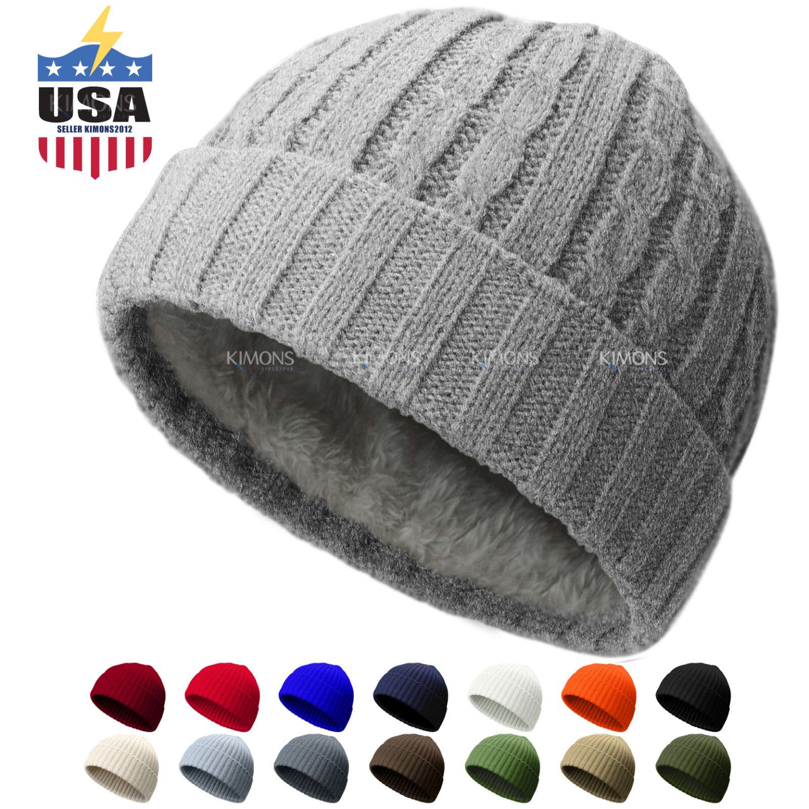 Mini Fisherman Short Beanie Hat Ribbed Docker Winter Warm Knitted Skull Cap Cuff