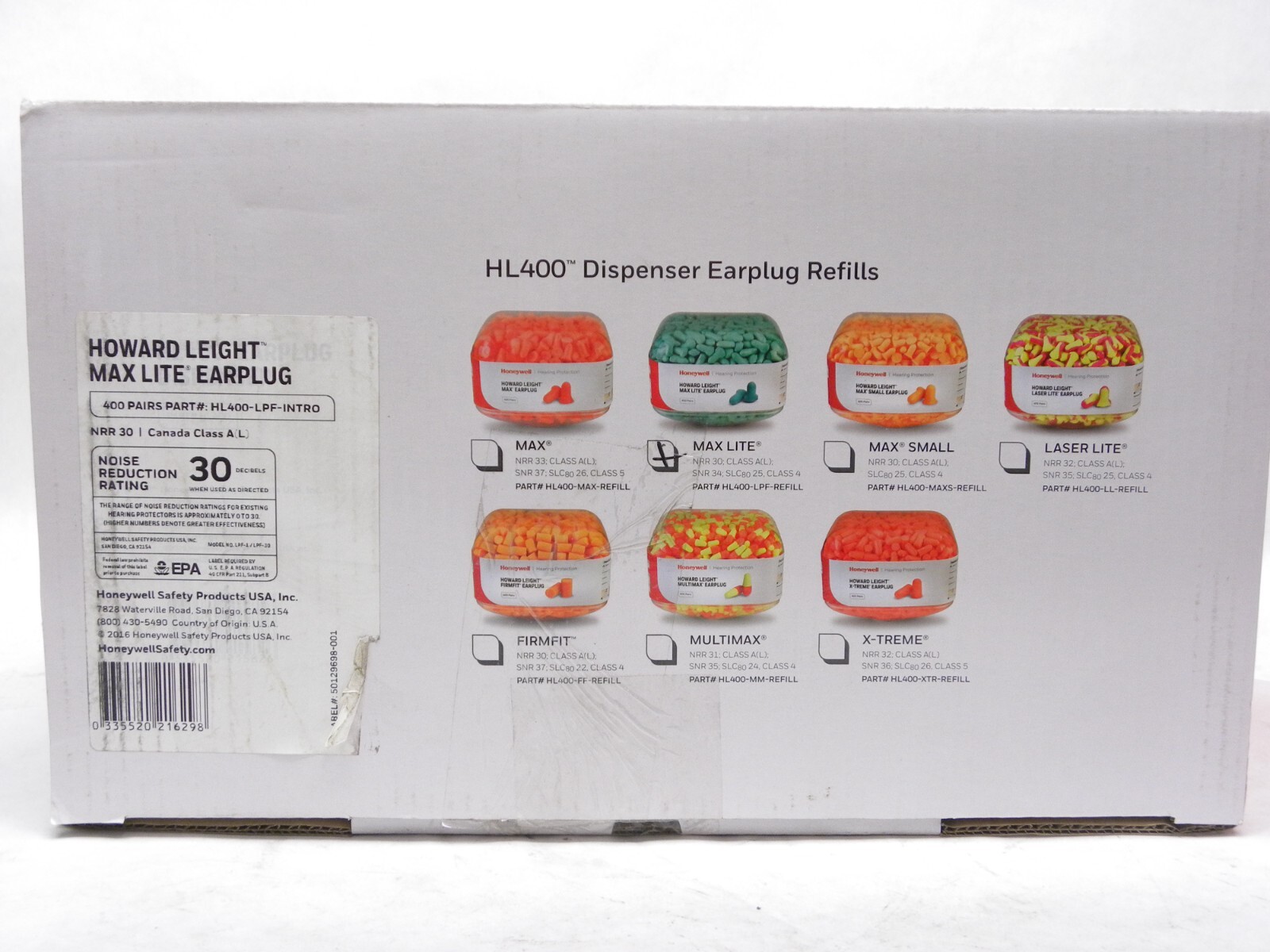 NEW IN CASE - Honeywell Howard Leight HL400-LPF Earplug Dispenser with Earplugs