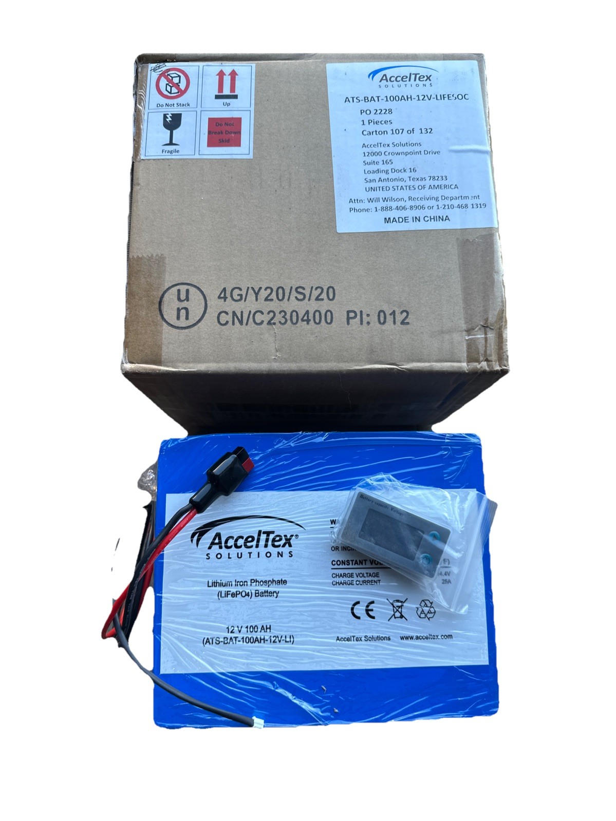 🔴 (Qty 2) ATS-BAT-100AH-12V-LIFESOC 12V 100Ah LiFePO4 Solar Batteries NIB ‼️