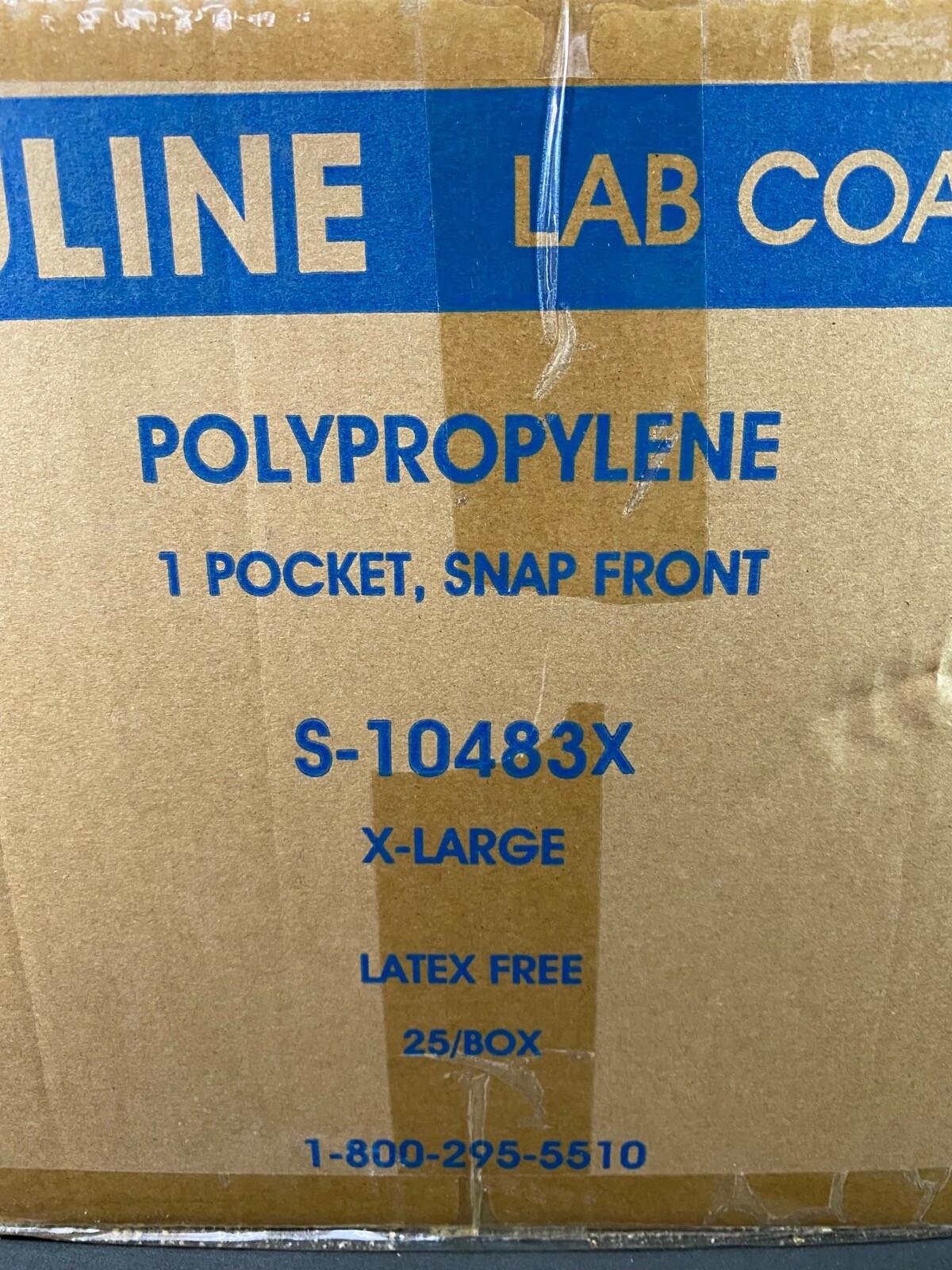 ULINE Economy Lab Coat 1 Pocket Snap Front XL Polypropylene S-10483X (25/cs)