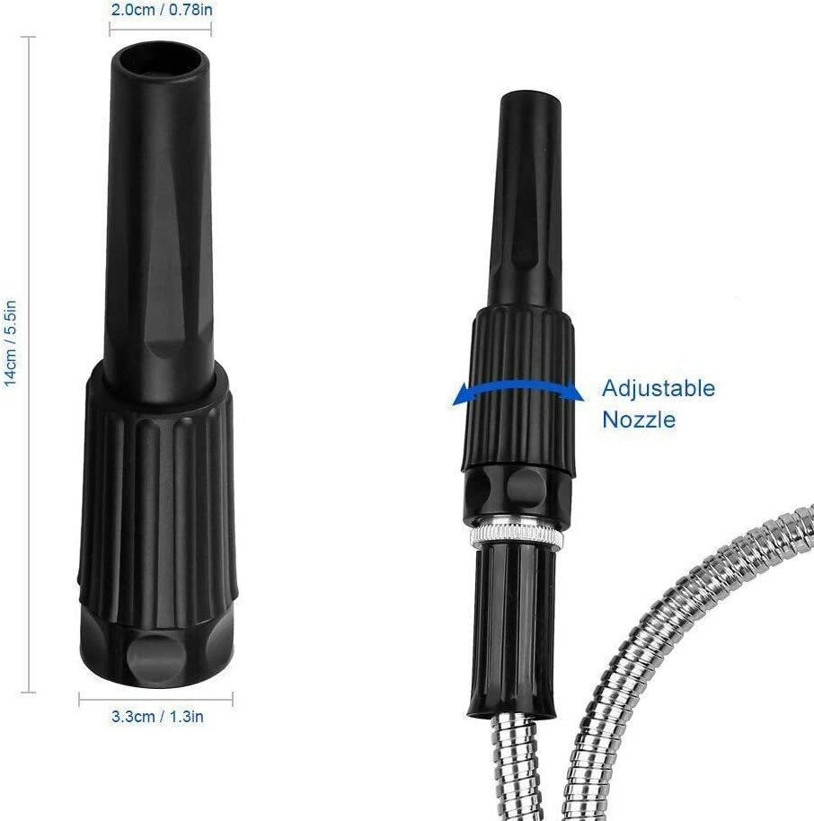 25/50/75/100FT 304 Stainless Steel Metal Garden Water Hose Flexible Patio Home