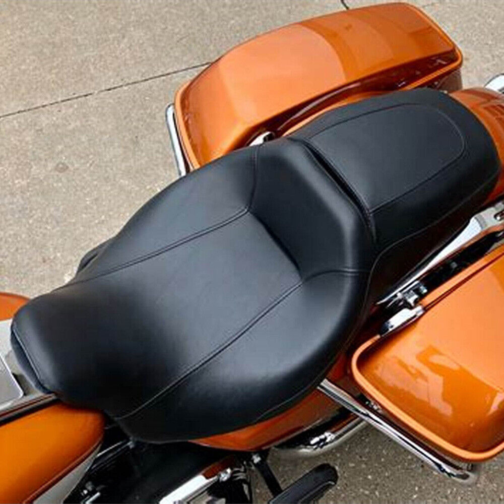 Low Profile Driver Passenger Seat Fits For Harley Road King Street Glide 2008-UP