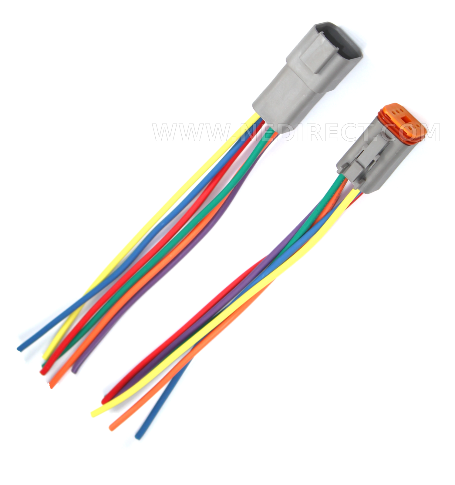 Assembled Deutsch 2,3,4,6,8,12 Pin,12, 14, 16 & 18 AWG waterproof connector