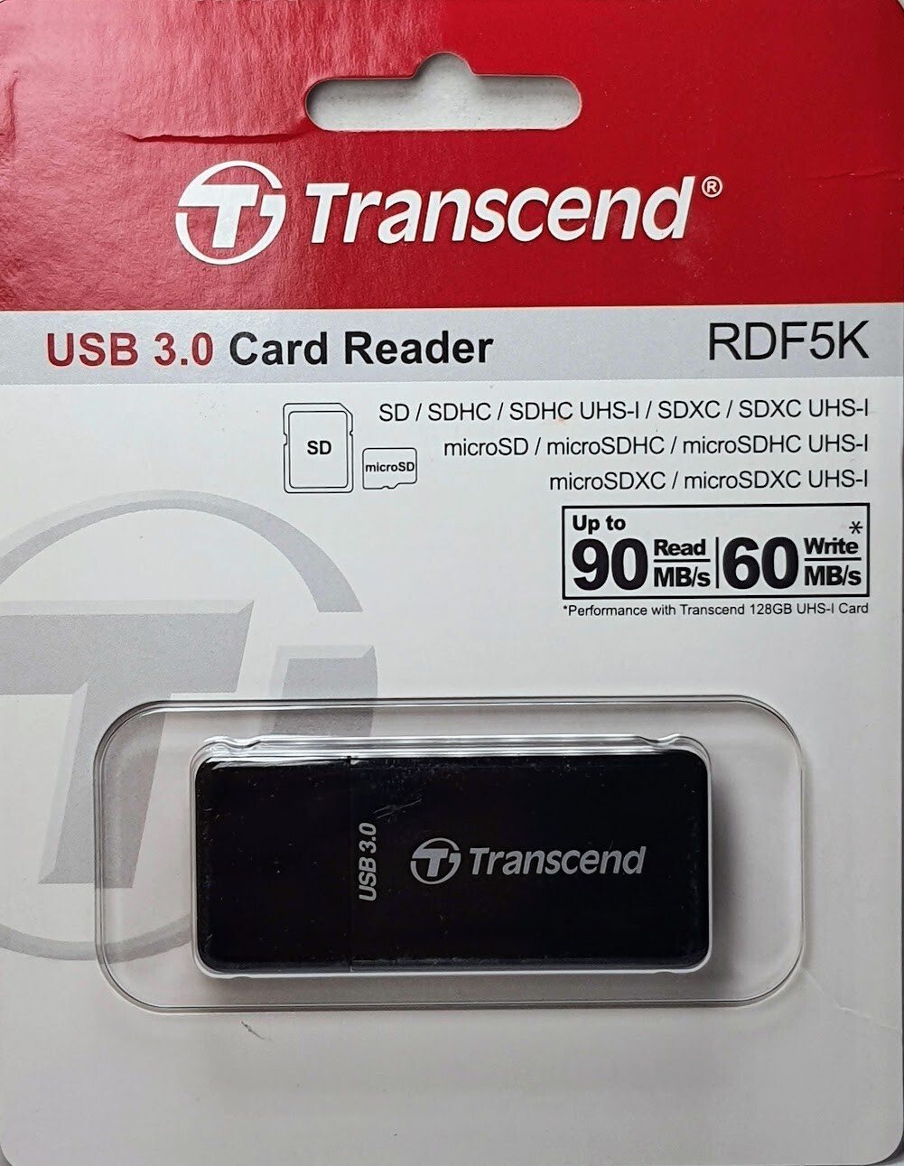 Transcend High-Speed RDF5K USB3.0 SDHC SDXC Micro SDHC Micro SDXC Card Reader SD