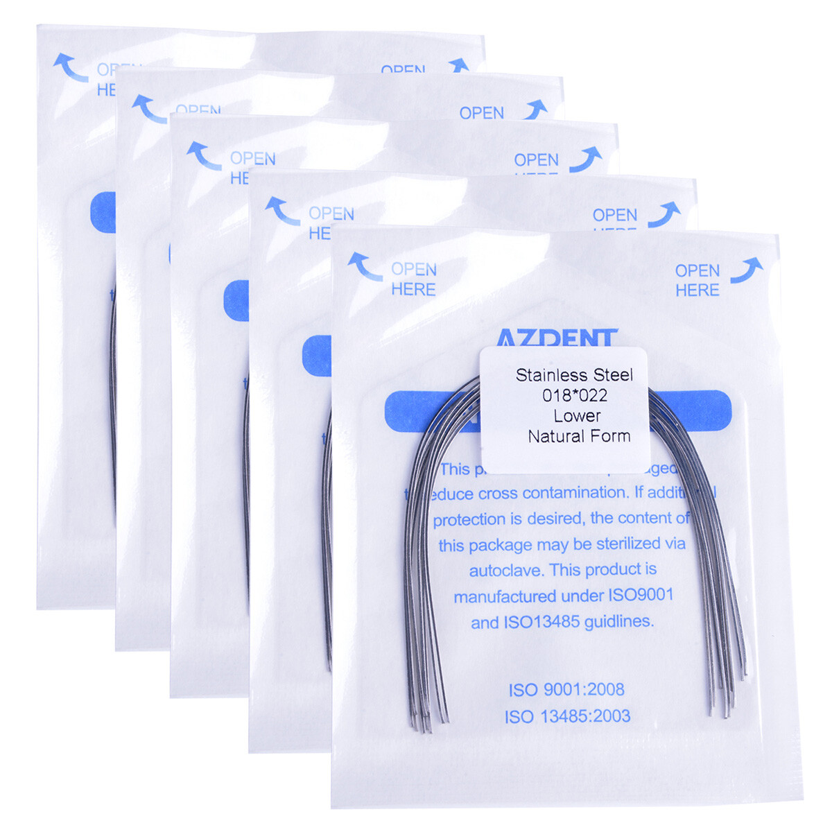 AZDENT Dental Orthodontic Arch Wires Stainless Steel Natural Form Rectangular