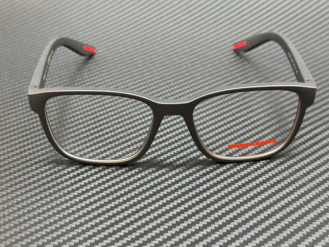 PRADA LINEA ROSSA PS 06PV 18K1O1 Matte Grey Ghisa Men's 55 mm Eyeglasses