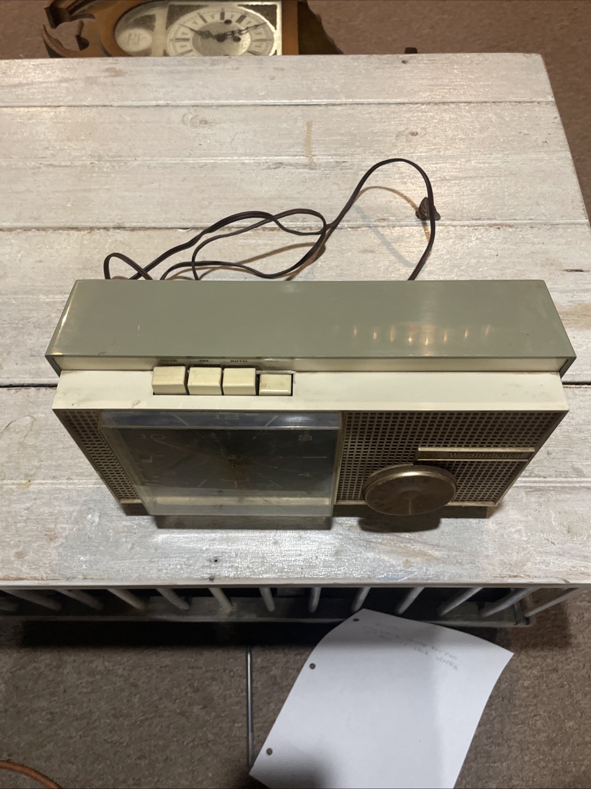 Vintage Westinghouse AM Clock Radio Bakelite