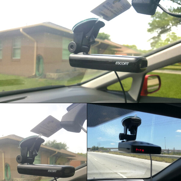 Escort Passport X70 S55 Solo S3 Red Car Windshield Radar Detector Suction Mount