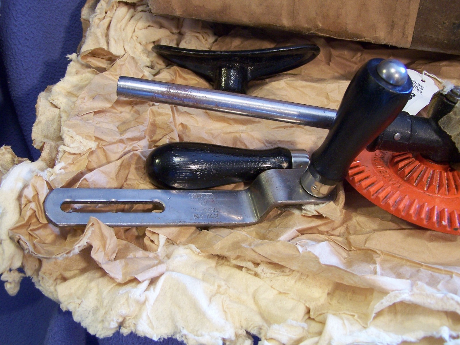 NOS Stanley Sweetheart marked No 742 breast drill 2 speed in original tarred box