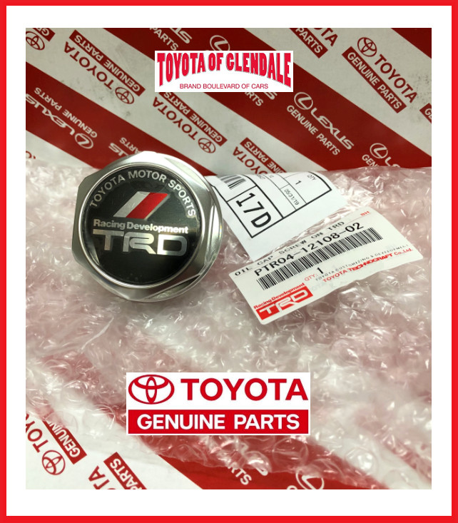 TOYOTA SCION LEXUS TRD OIL CAP FORGED BILLET ALUMINUM GENUINE OEM PTR04-12108-02