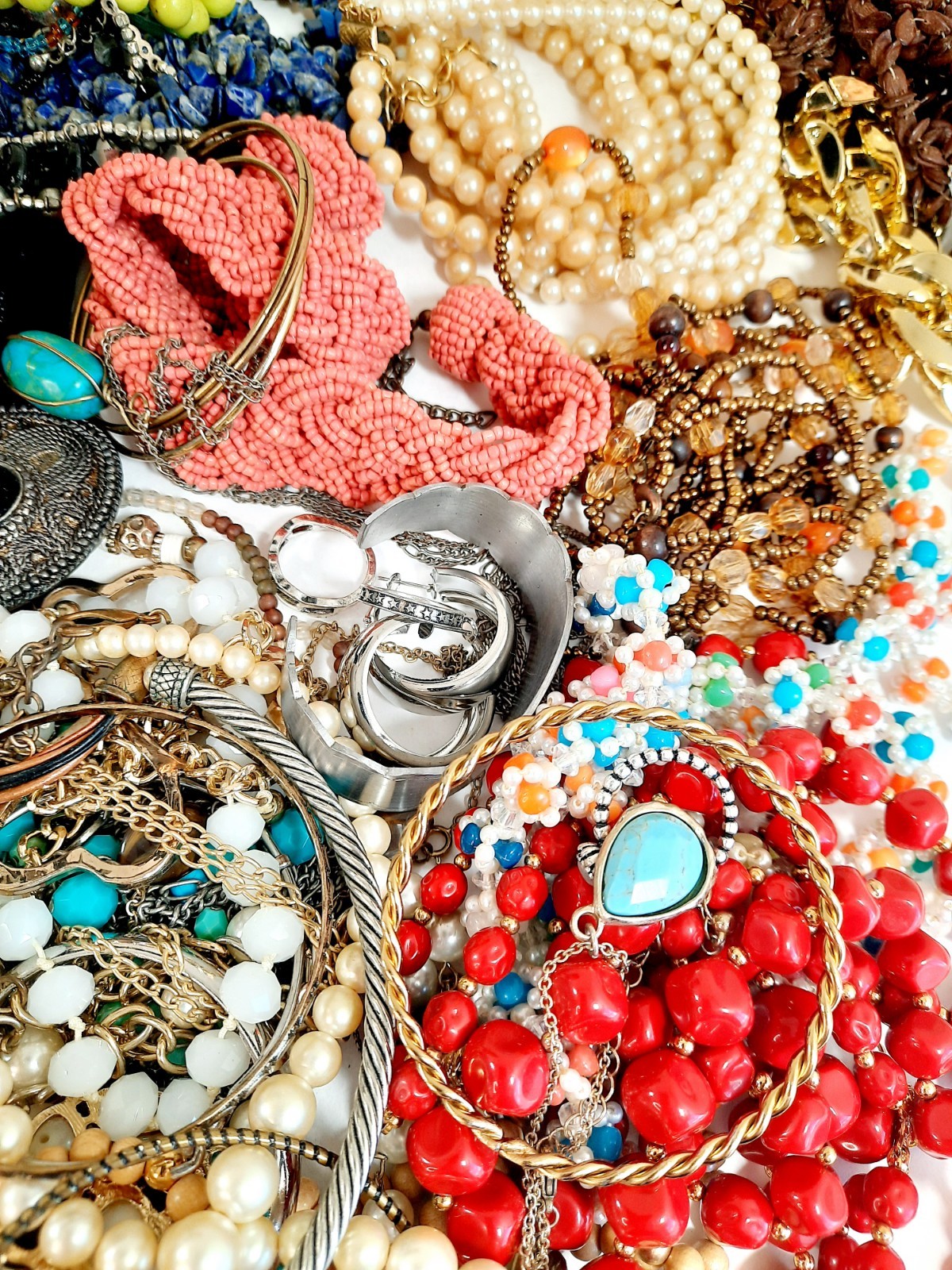 Vtg Modern 1.5Lbs Jewelry Estate Fashion All Wearable Craft Resell