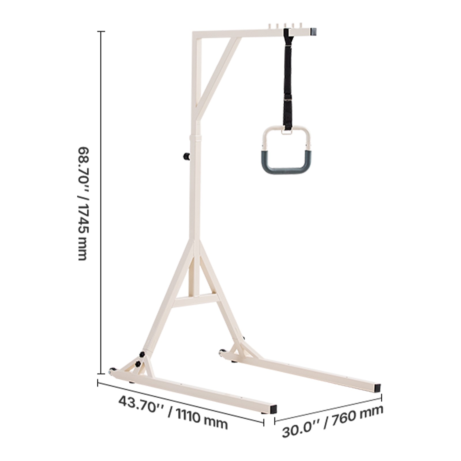 Uimoso Trapeze Bar for Bed Mobility 350LBS Capacity Bed Trapeze with 2 Wheels