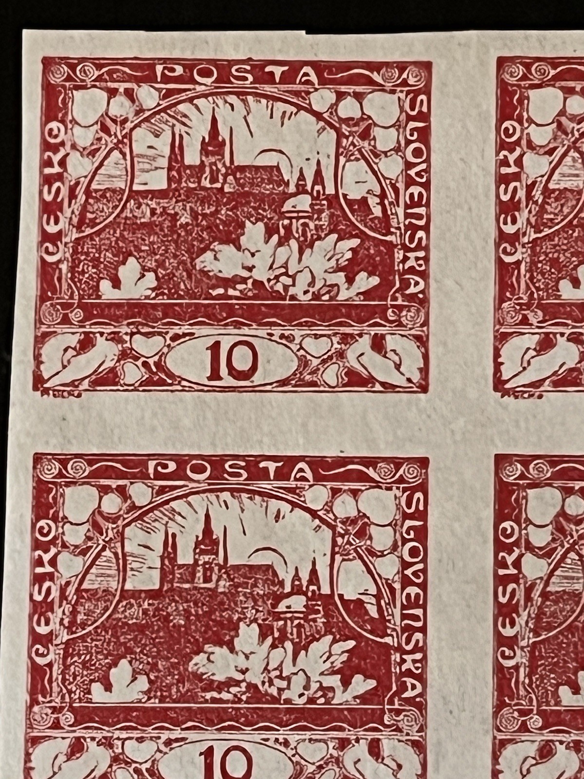 CZECHOSLOVAKIA - 1918, 12 Imperforated Blocks - MNH