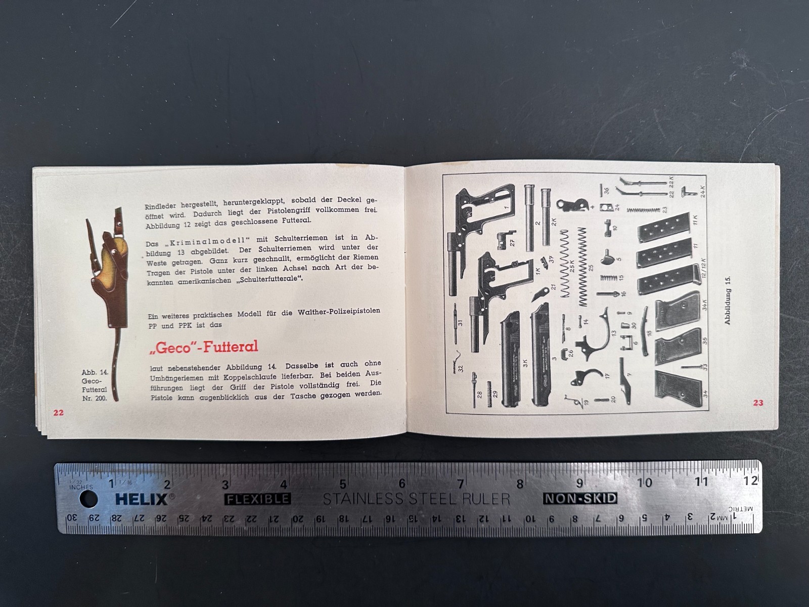 Walther PP & PPK Manual Original Dated 1939 German Language Very Fine!