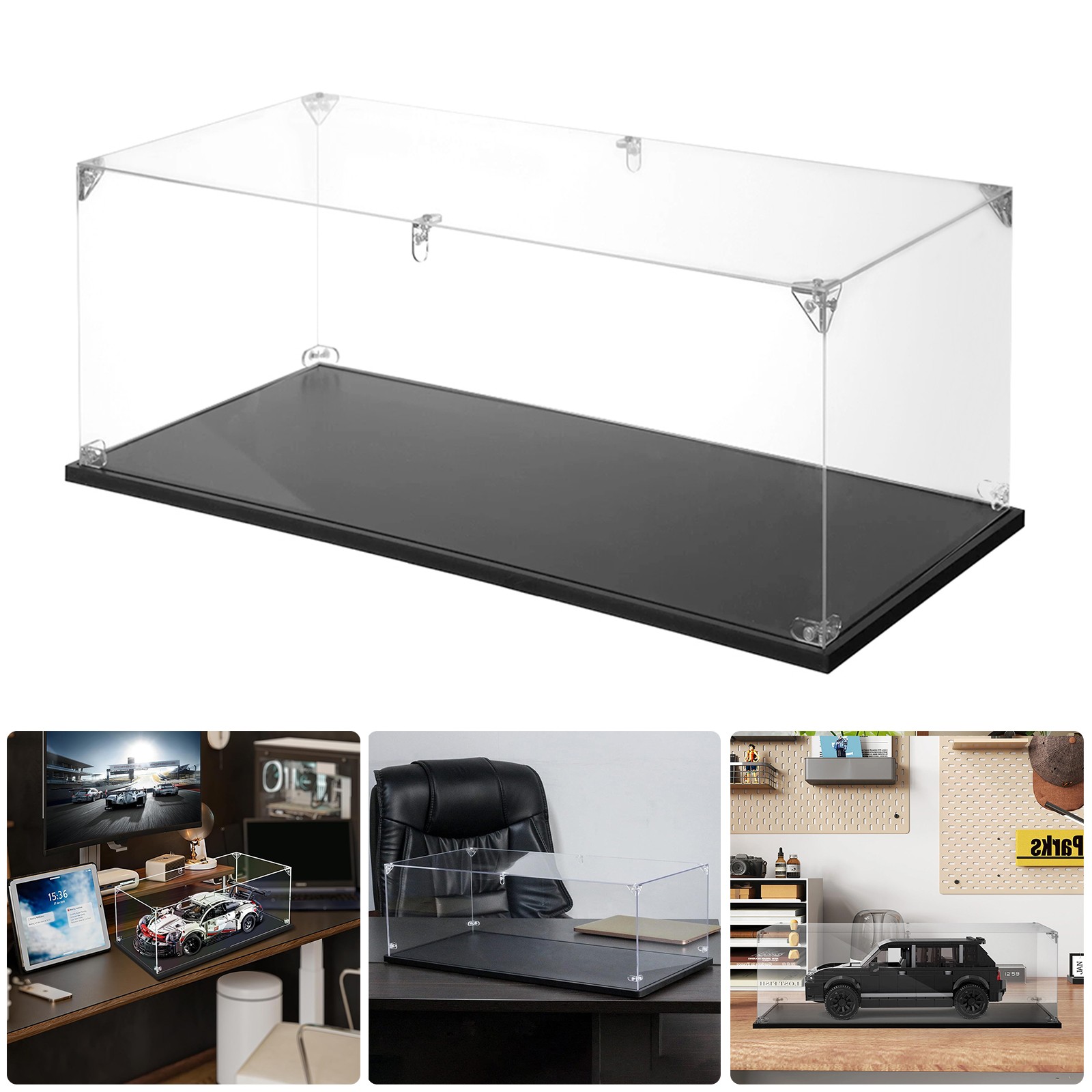 Acrylic Display Case Clear Storage Boxes For 1:14 Scale Diecast Car Models Toys