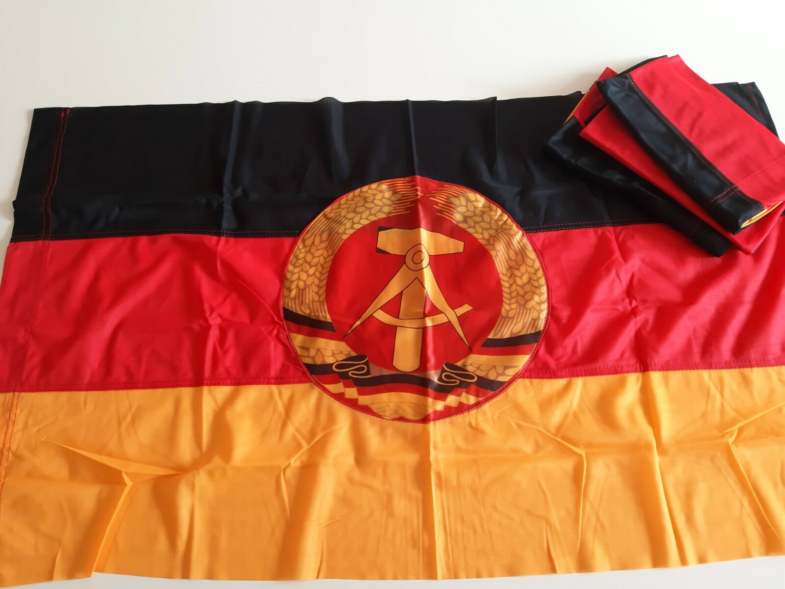 GDR Flag 1987 original communist East Germany DDR Fahne NVA double-sided 100x60