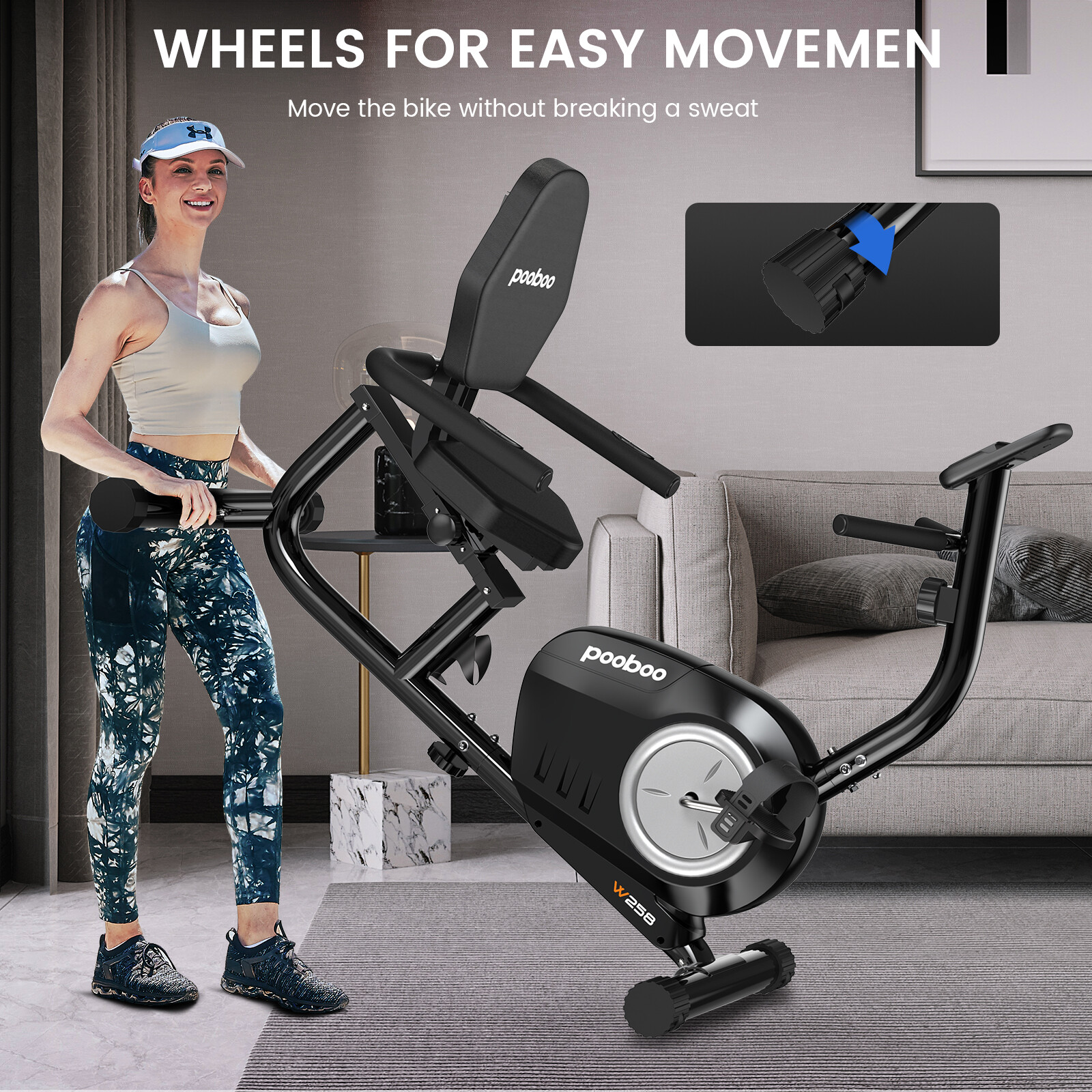 Indoor Recumbent Exercise Bike Stationary Bike Workout Bike Exercise Machine