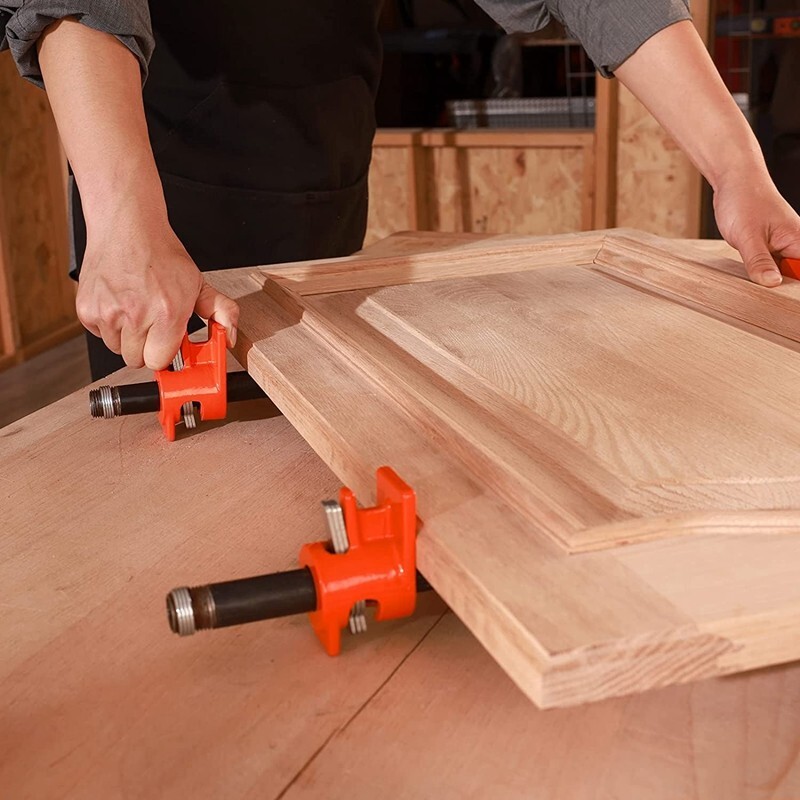 PONY 2-Pack 1/2 Inch Pipe Clamp 52 Wood Gluing Pipe Clamp Fixture for Black Pipe