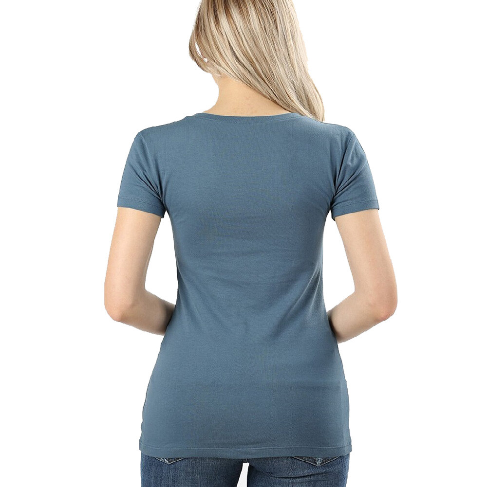 (Zenana) Crew Neck Short Sleeve T Shirt Basic Plain Solid Top Cotton (S-XL)