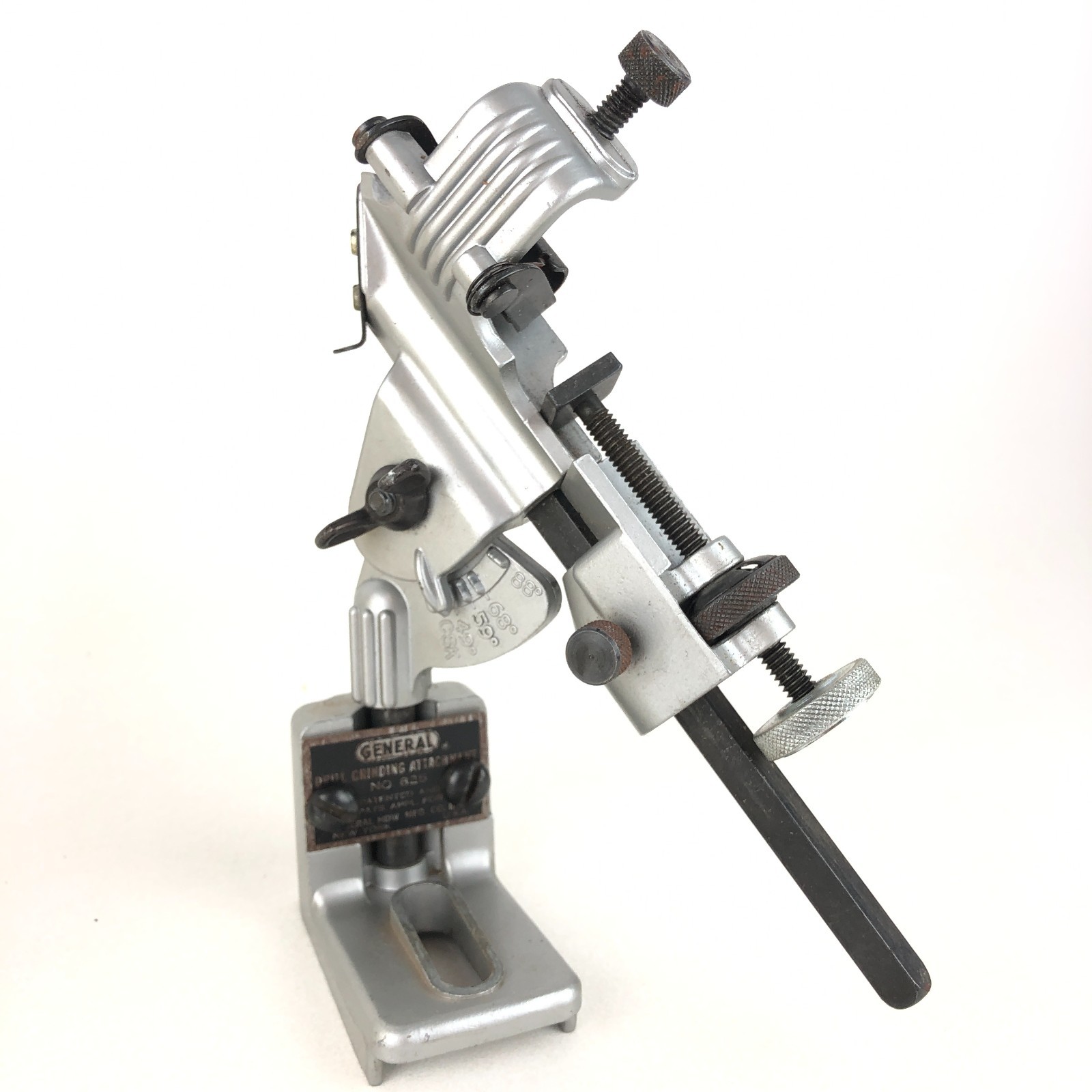 VINTAGE USA GENERAL 825 DRILL BIT SHARPENER SHARPENING GRINDING FIXTURE IN BOX