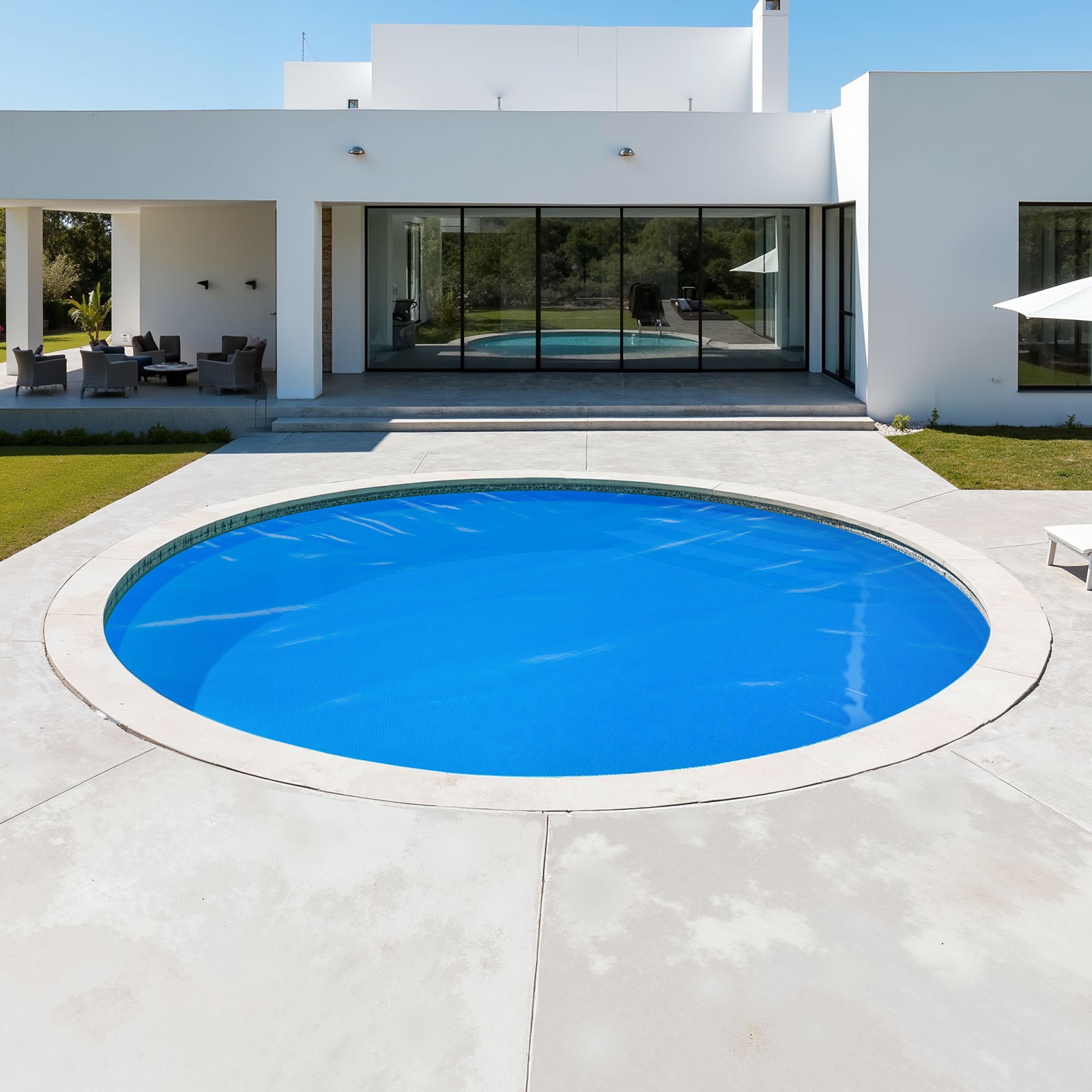 Uimoso Solar Pool Cover 24 ft Round Heating Cover Swimming Pool Heater 8 Mil