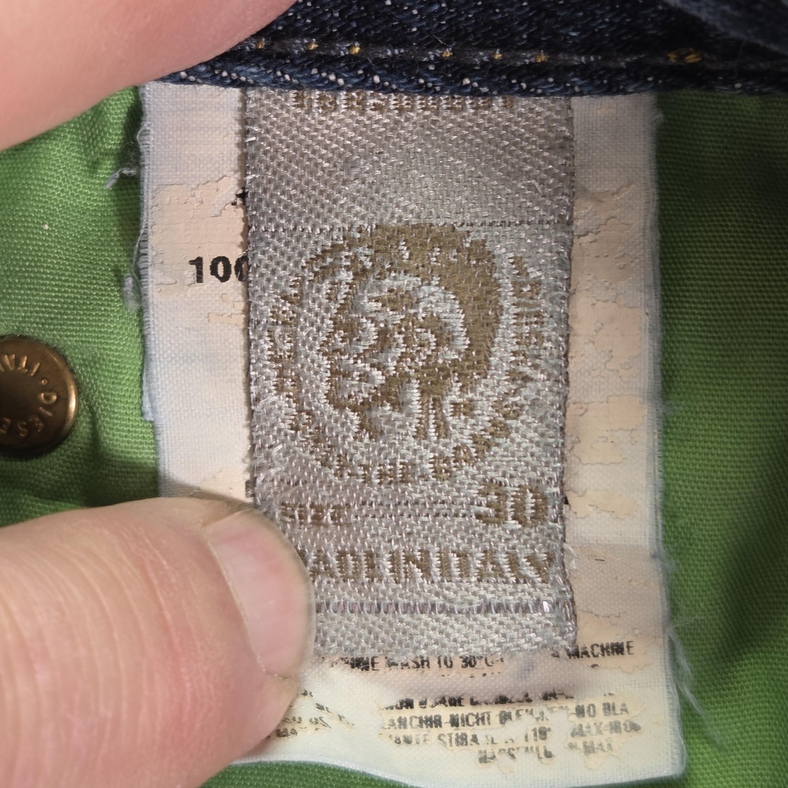 Diesel Zathan Jeans Mens 30x32 Blue Bootcut Made Italy 0071S