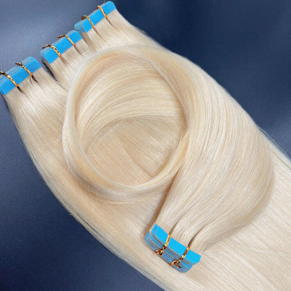 Seamless Tape in Human Hair Extensions Skin Weft Tape-on Real Thick Hair 16-26in