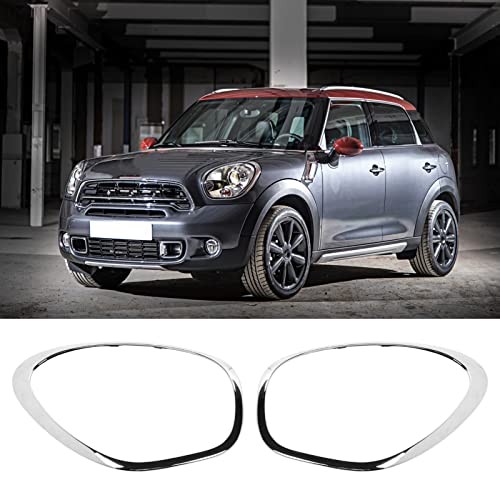 2pcs Headlight Ring Trim Bezel for Cooper R60 Countryman, ABS Chrome Left