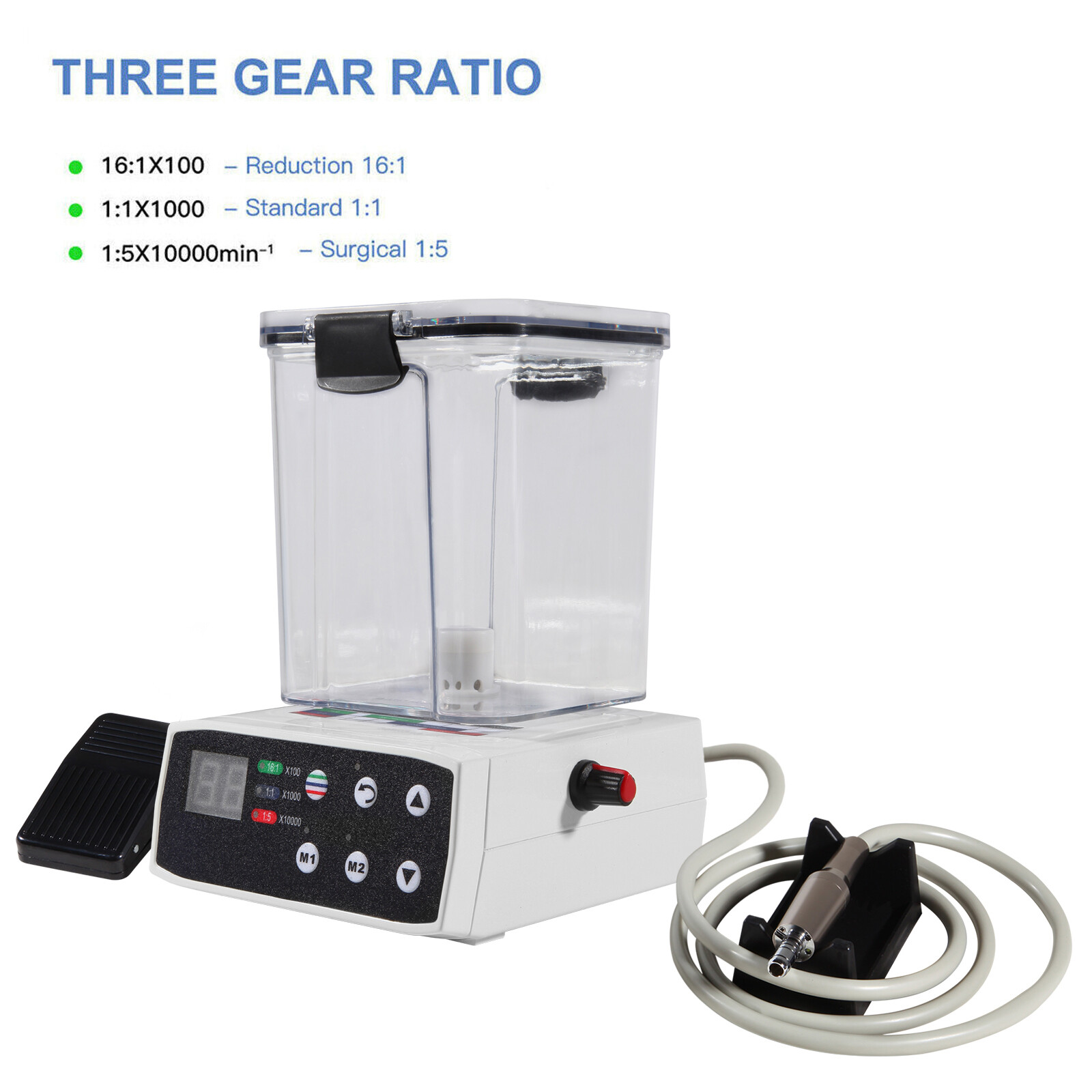 NSK Style Dental Brushless LED Electric Micro Motor/1:5 1:1 Increasing Handpiece