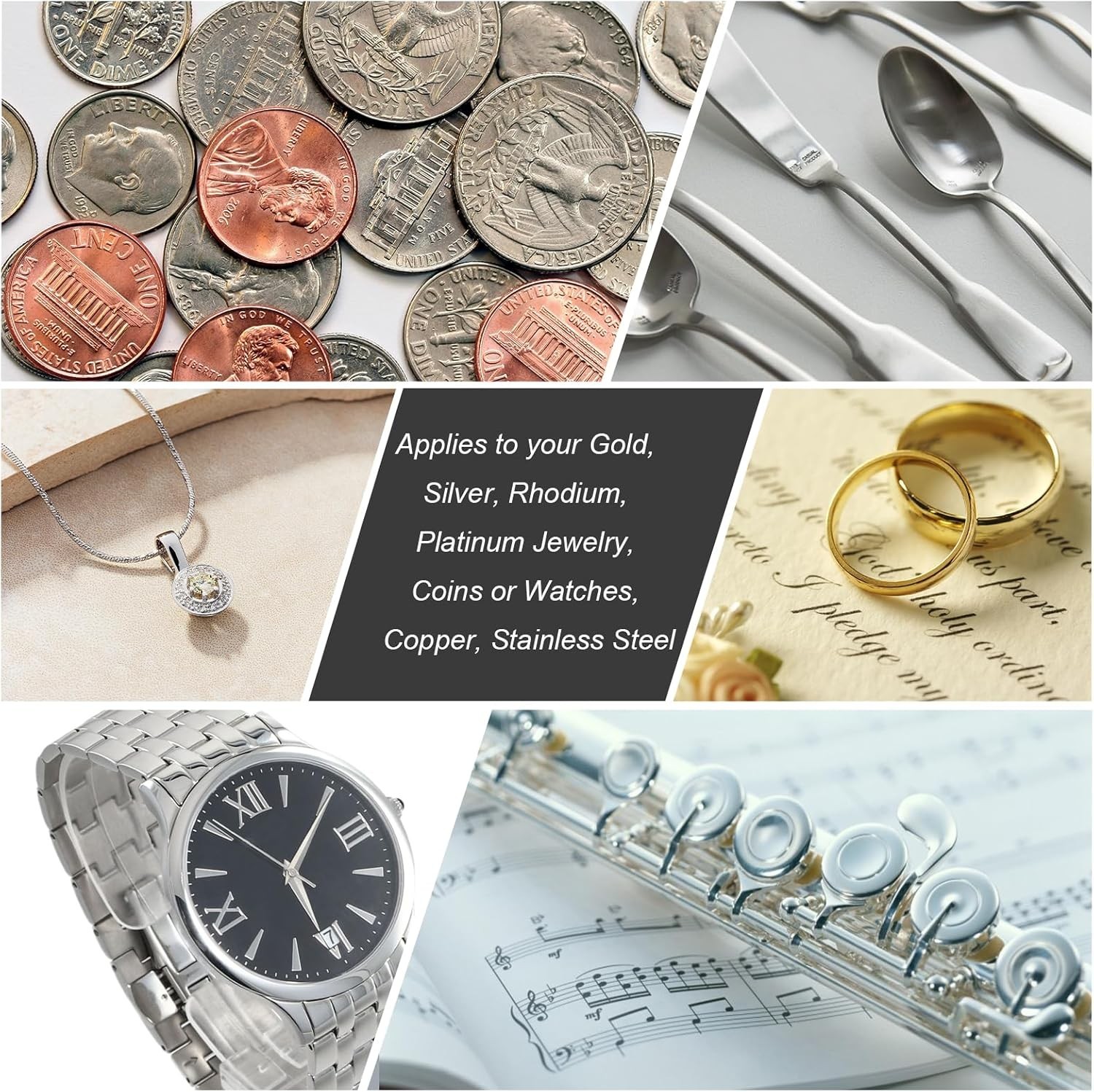 2 Pack XL 14x11" Silver Polishing Cloths – Clean 925 Silver, Gold Jewelry