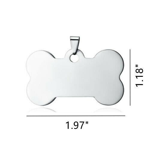 PET ID TAG CUSTOM ENGRAVED PERSONALIZED DOG CAT NAME TAGS DOUBLE SIDE